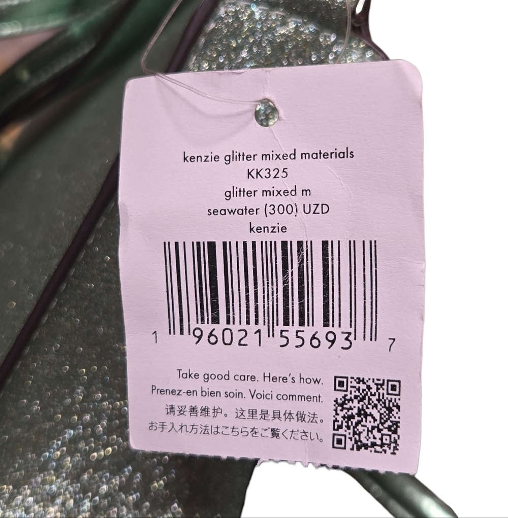 Kate Spade Kenzie Glitter Mini Crossbody Seawater Green - Picture 7 of 11